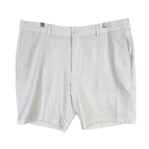 Mens Walter Hagan White Golf Chino Shorts Polyester Stretch 9" Inseam Size 40